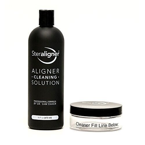 Steraligner Aligner Tray Cleaning Solution | 16oz Bottle With Marked Cleaning