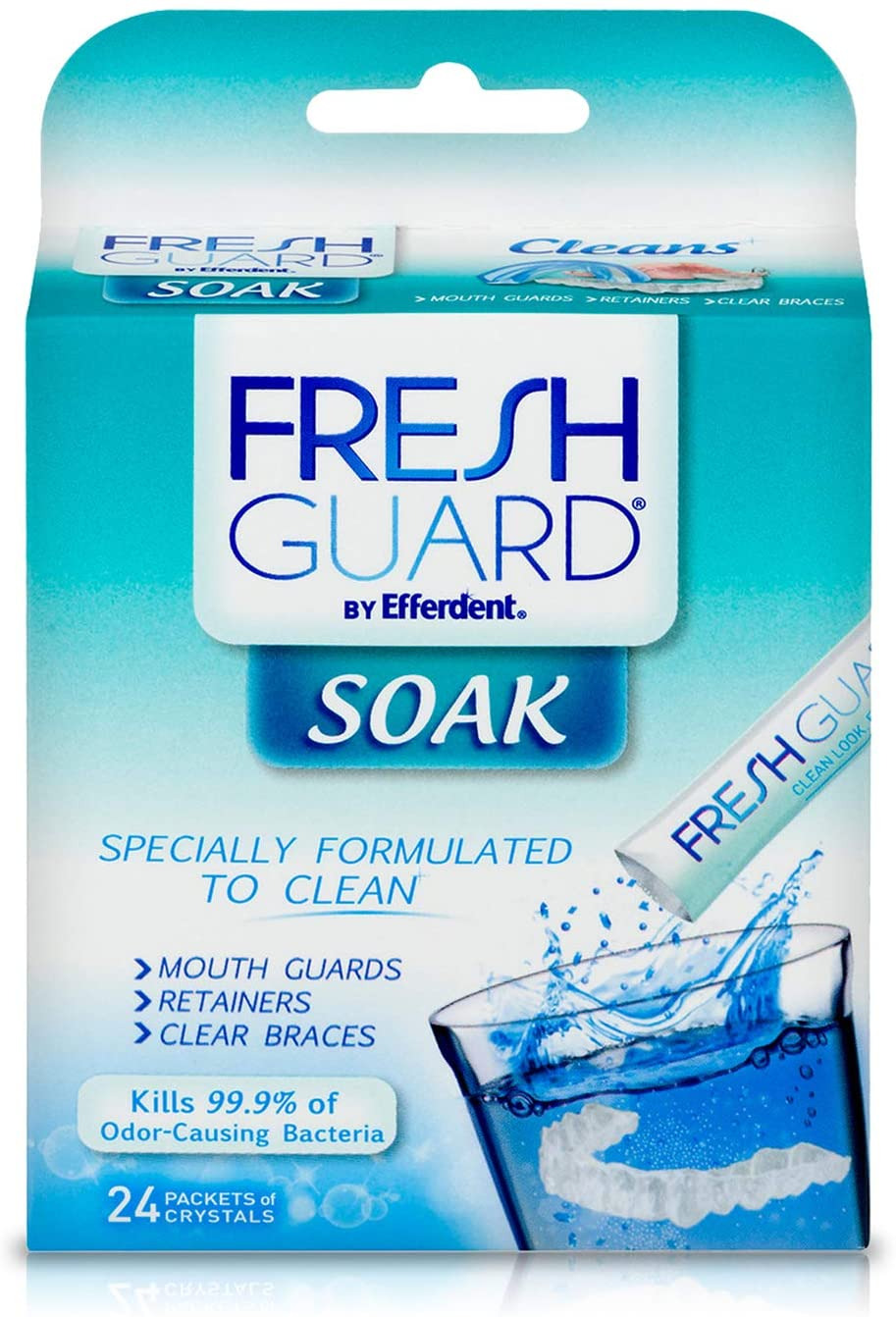 Fresh Guard Soak By Efferdent For Retainers & Clear Braces,24 Count