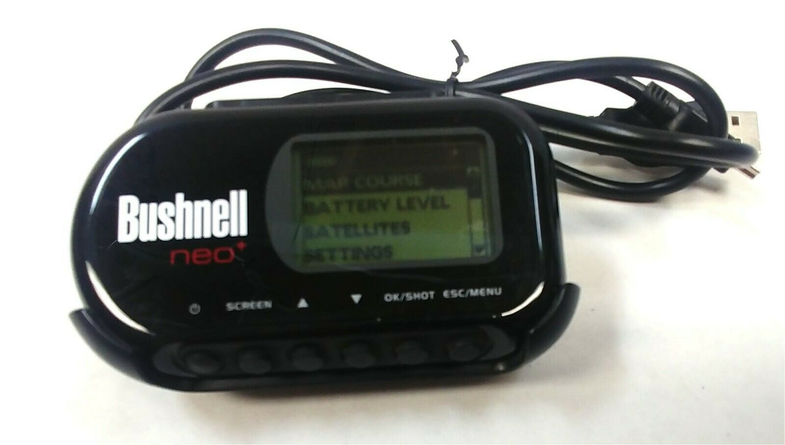 Bushnell Neo Plus Golf Gps Rangefinder 36 8150 W/ Charging Cable Powers Up