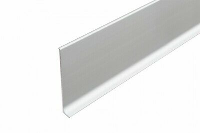 Cezar Floor Skirting Profile, 3-1/8" H X 8-1/6' (98") L, Silver Color Aluminum