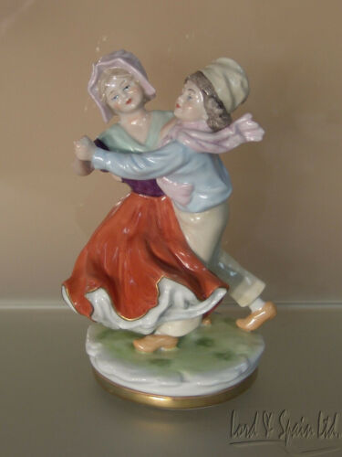 Scheibe-alsbach Germany Porcelain Dancing Dutch Couple Figurine