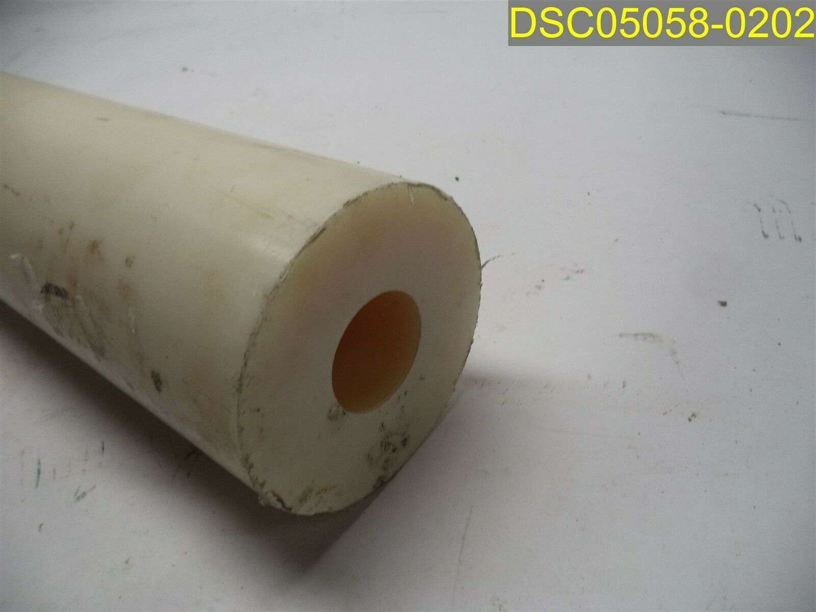 Thick Wall Poly Tube Round Rod: 4" Od, 1 1/2" Id, 53 11/16" Length