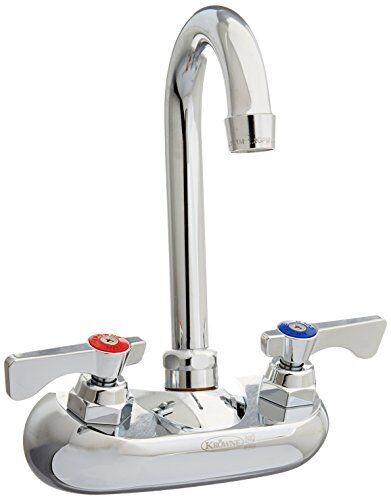 Krowne 10-400l Silver Series 4" Center Wall Mount Faucet 3-1/2" Gooseneck Spout