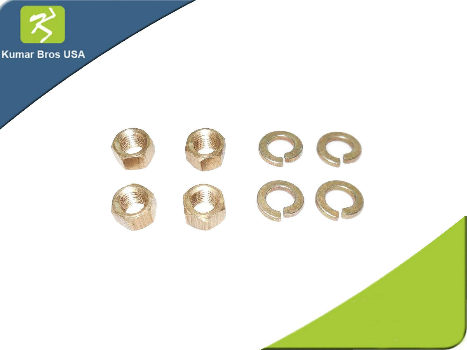 4 Brass Nut/ Washers Kit For Manifold Mounting Ford  2n 8n 9n Tractor Enj80-0004