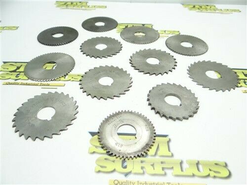 Lot Of 12 Assorted Hss Slitting Saws 2" To 2-1/2" Dia Morse B&s
