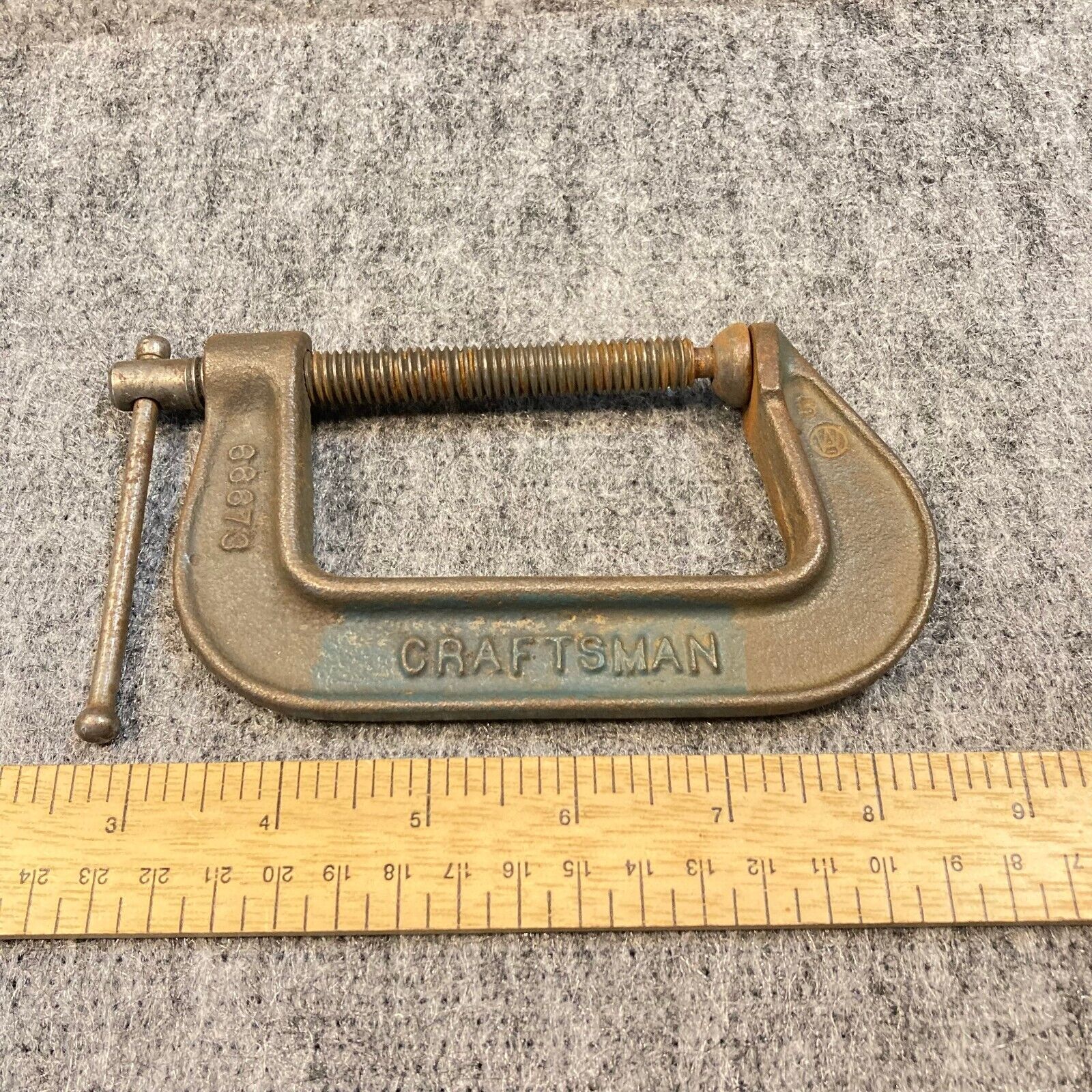Vintage Craftsman C Clamp #66673 3 Inch Malleable Usa