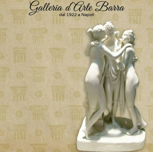 Capodimonte Porcelain In Biscuit " The Three Graces " Realistic & Rare