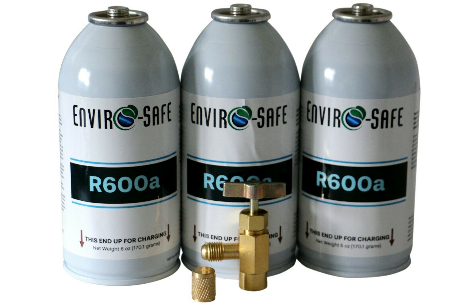R-600a Modern Refrigerant, 3 Convenient 6 Oz Cans With Top Tap And Cap #8060